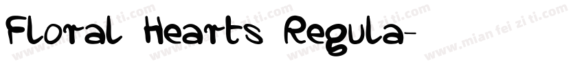 Floral Hearts Regula字体转换